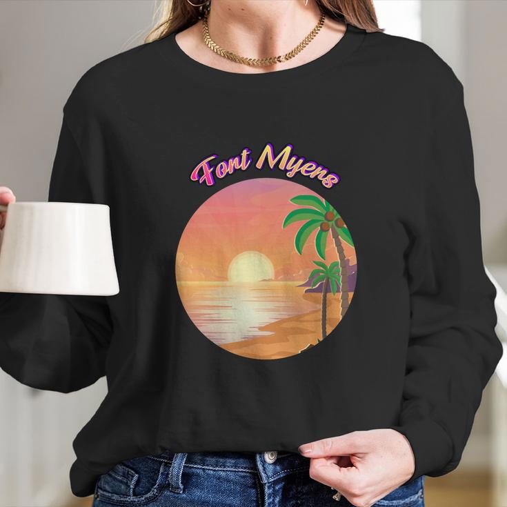 Fort Myers Florida Summer Vacation Souvenir Long Sleeve T-Shirt Gifts for Her