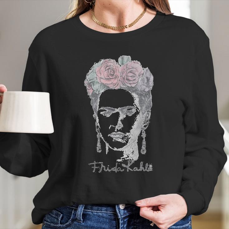 Frida Kahlo Portrait Long Sleeve T-Shirt Gifts for Her