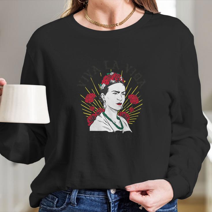 Frida Kahlo Viva La Vida Long Sleeve T-Shirt Gifts for Her