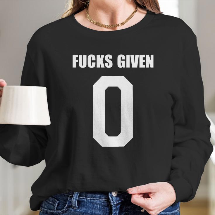 Fucks Given Long Sleeve T-Shirt Gifts for Her