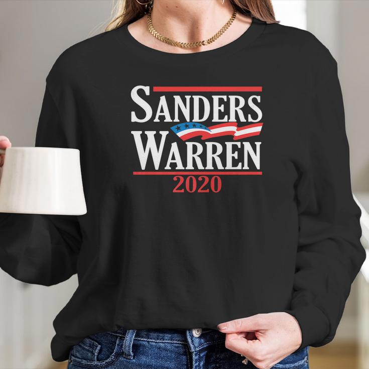 Funny Bernie Sanders Elizabeth Warren 2020 Long Sleeve T-Shirt Gifts for Her