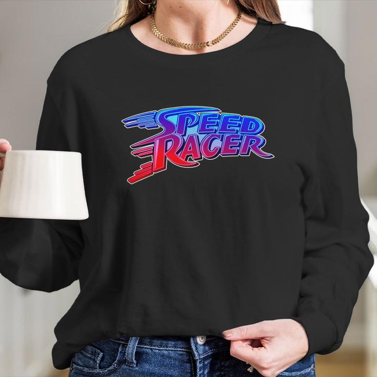 Funny Classic Retro Speed Racer Logo Long Sleeve T-Shirt Gifts for Her