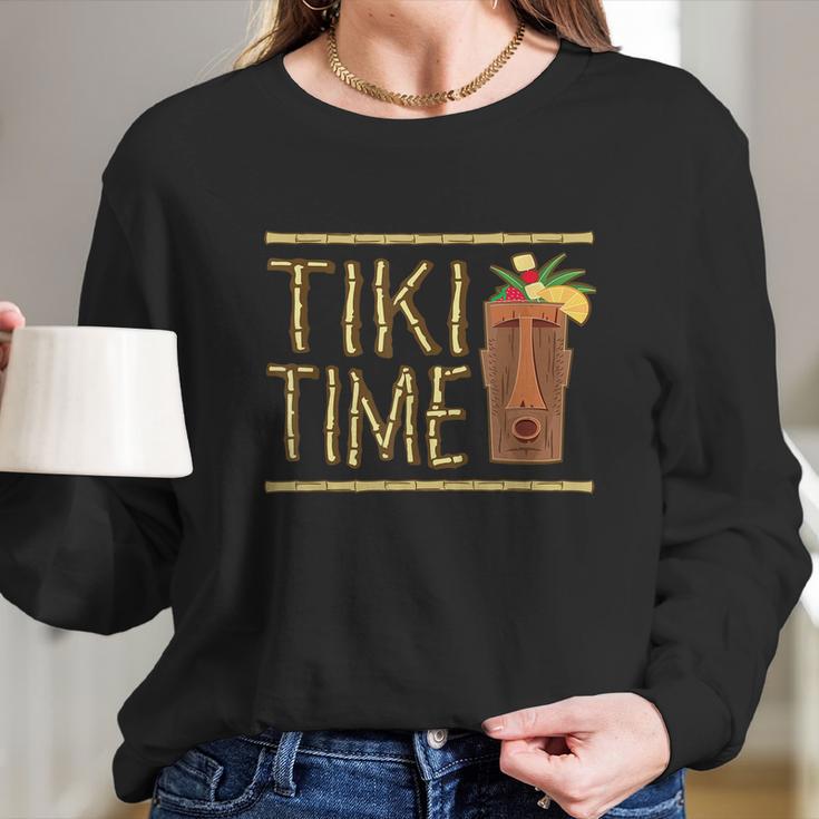 Funny Retro Tiki Bar Long Sleeve T-Shirt Gifts for Her