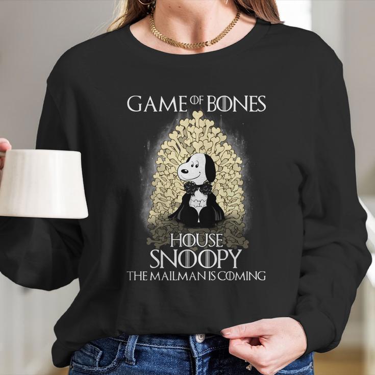 Game Of Bones Snoopy Tshirt Long Sleeve T-Shirt Gifts for Her