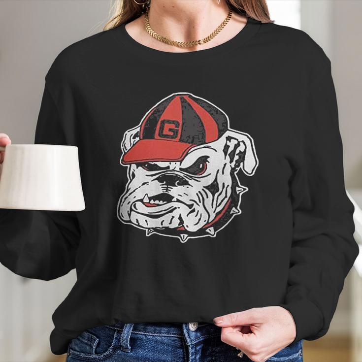 Georgia Bulldog Black Solid Long Sleeve T-Shirt Gifts for Her