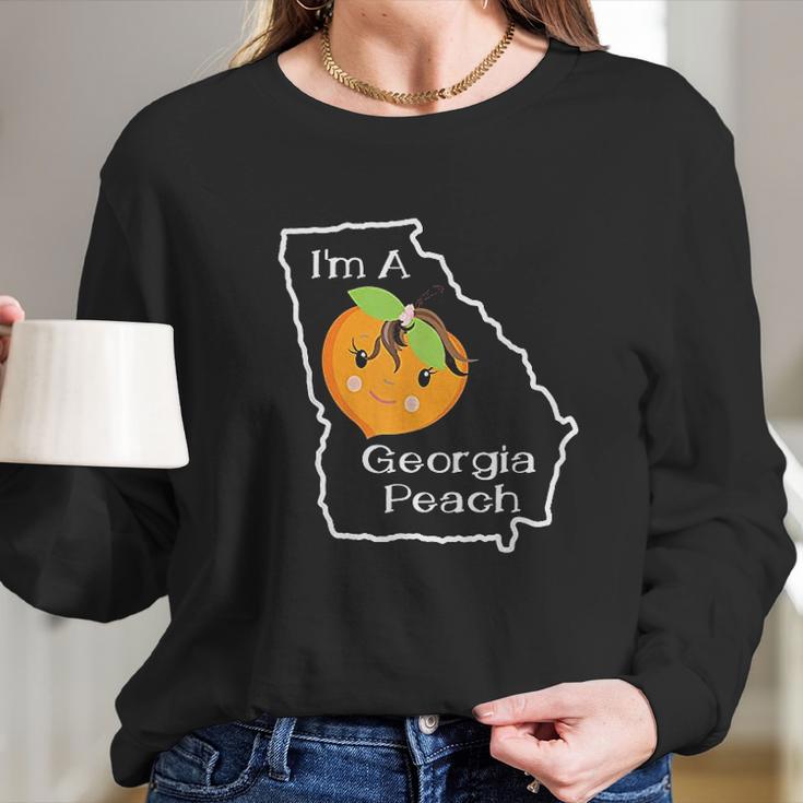 I Am A Georgia Peach Atlanta Georgia Long Sleeve T-Shirt Gifts for Her