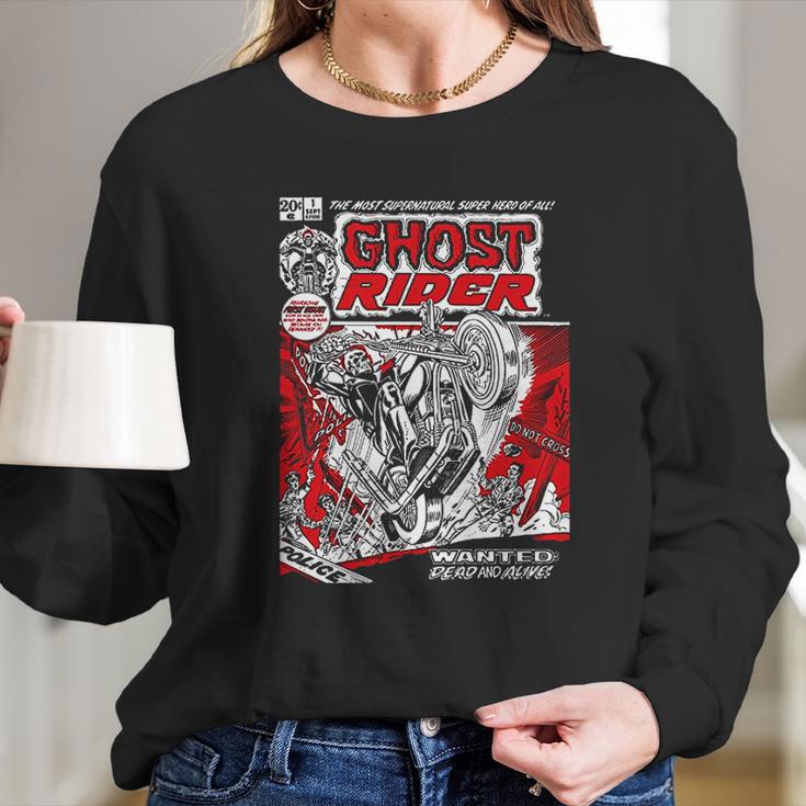 Ghost Rider Art Long Sleeve T-Shirt Gifts for Her