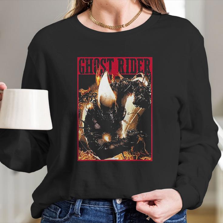 Ghost Rider Fury Graphic Long Sleeve T-Shirt Gifts for Her