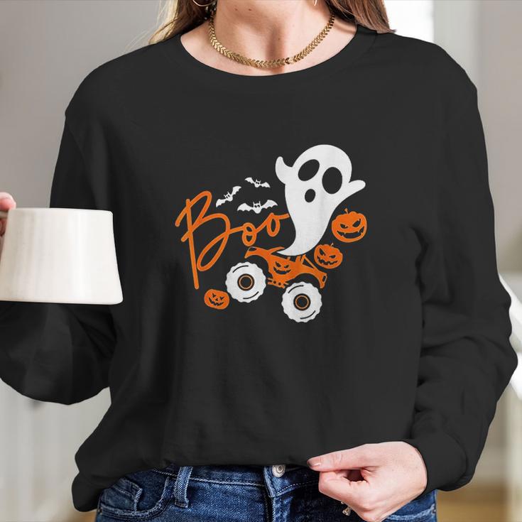 Ghost Rider Truck Monster Halloween Pumpkin Long Sleeve T-Shirt Gifts for Her