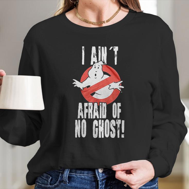 Ghostbusters I Aint Afraid Of No Ghost Long Sleeve T-Shirt Gifts for Her