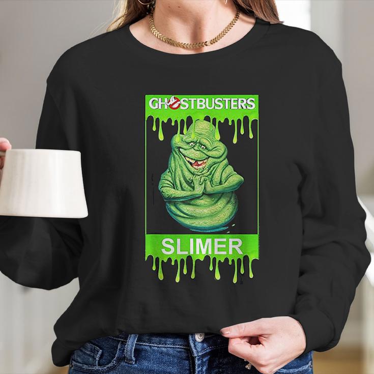 Ghostbusters Slimer Portrait Poster Long Sleeve T-Shirt Gifts for Her