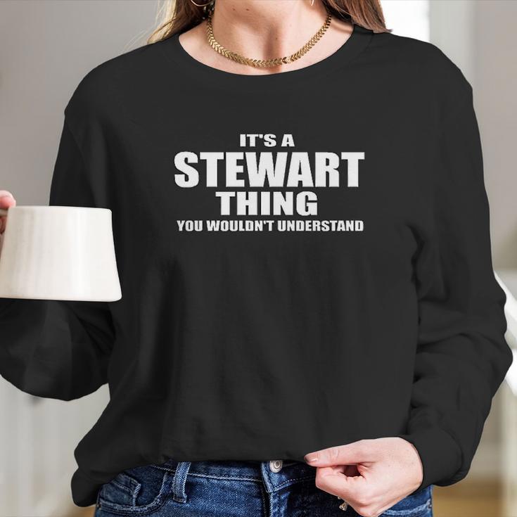 Gildan Stewart Thing Black Long Sleeve T-Shirt Gifts for Her