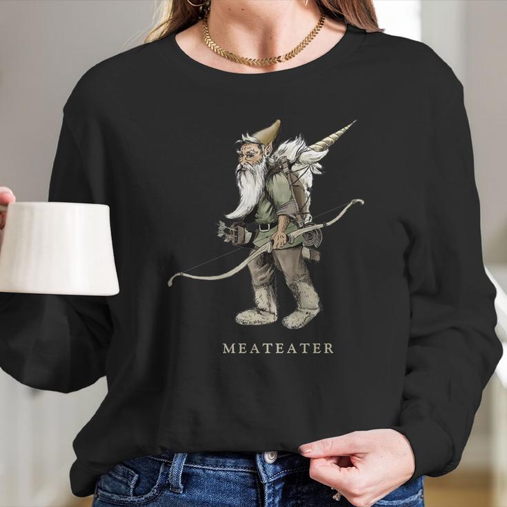 Gnome Packing Out A Unicorn 20 Meateater For T-Shirt Long Sleeve T-Shirt Gifts for Her