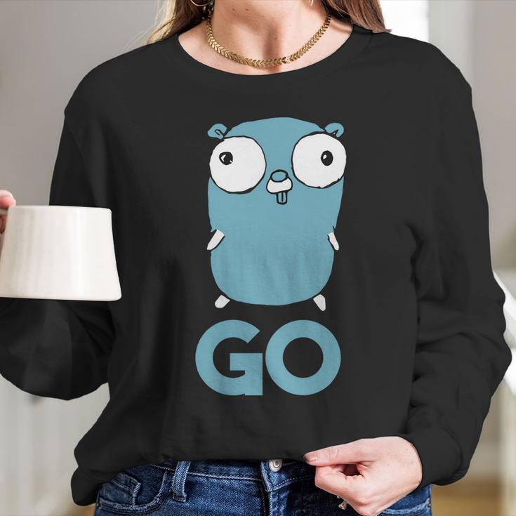 Golang Gopher Go Lang Programming Programmer It Cs Long Sleeve T-Shirt Gifts for Her