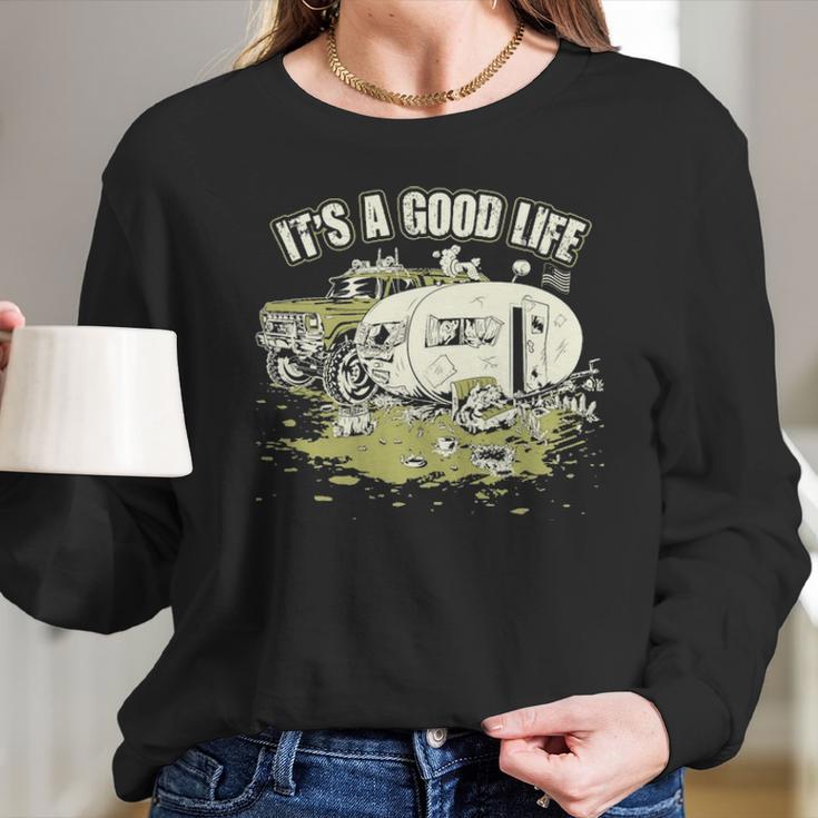 Good Life Jeep Car Camping Long Sleeve T-Shirt Gifts for Her