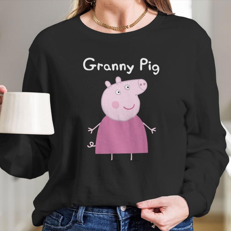 Granny Pig T-Shirt Long Sleeve T-Shirt Gifts for Her