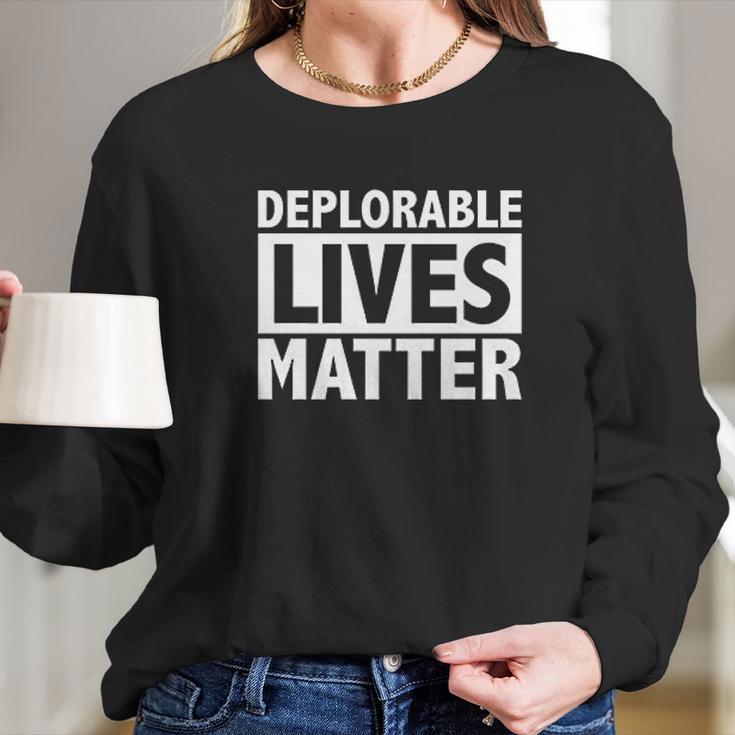 Gs Eagle Deplorable Lives Matter Graphic Long Sleeve T-Shirt Gifts for Her