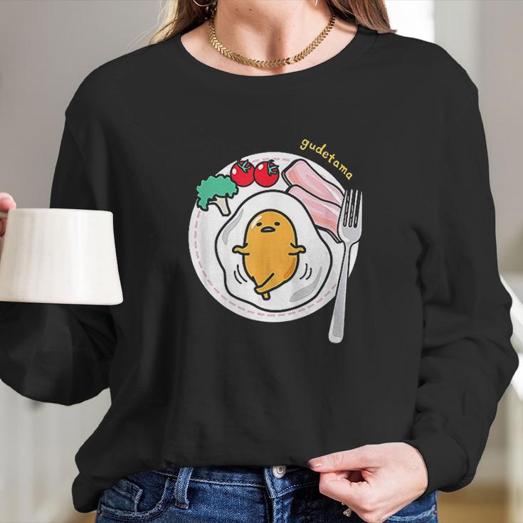 Gudetama Whatever Breakfast Plate Long Sleeve T-Shirt Gifts for Her