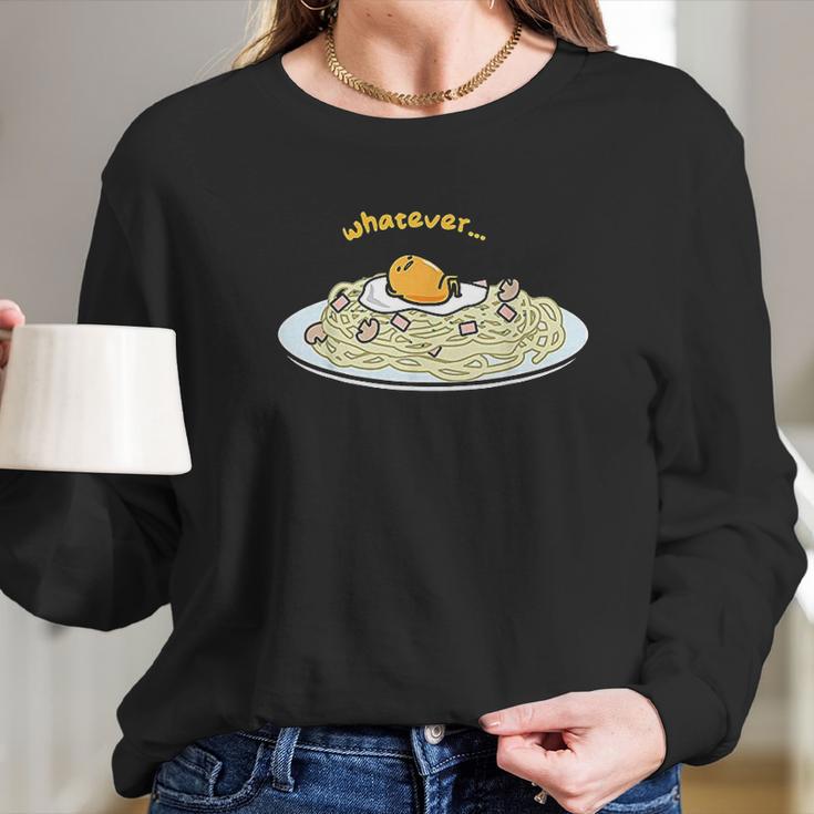 Gudetama Whatever Pasta Long Sleeve T-Shirt Gifts for Her