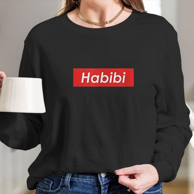 Habibi Habibi Logo Long Sleeve T-Shirt Gifts for Her