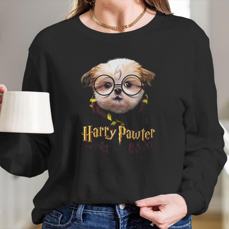 Harry Pawter Cute And Funny Shih Tzu Puppy Dog Lover Long Sleeve T-Shirt Gifts for Her