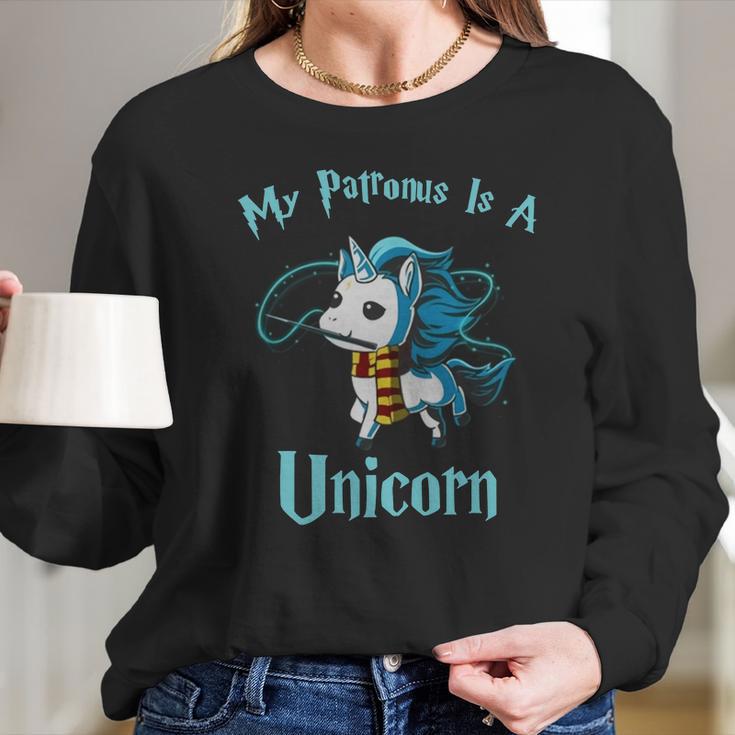 The Harry Potter My Patronus Is A Unicorn Long Sleeve T-Shirt Gifts for Her