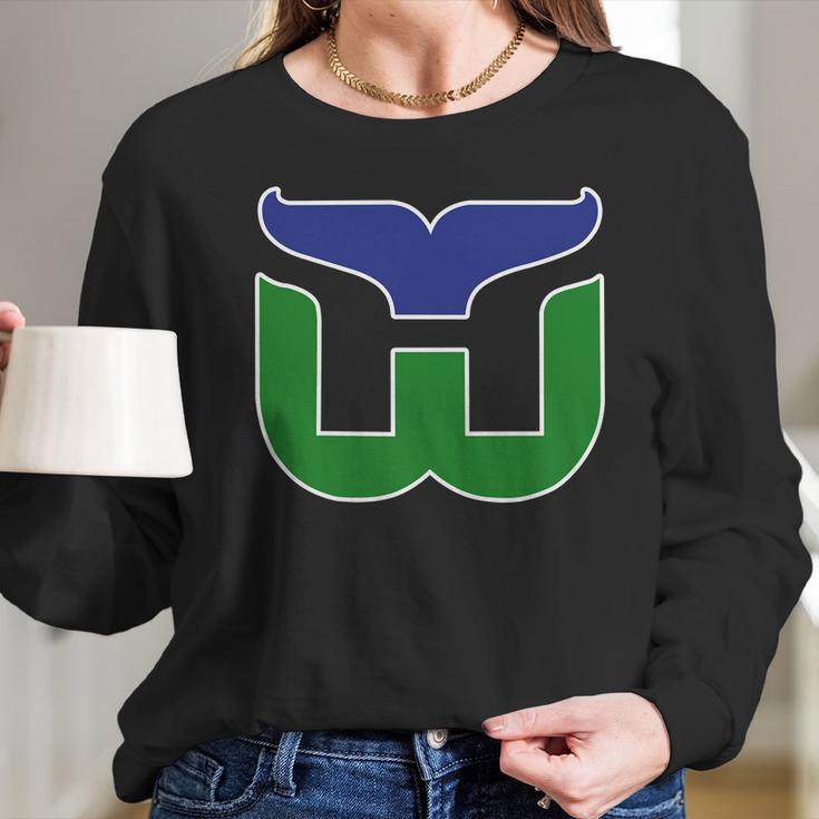 Hartford Whalers Hockey Retro Long Sleeve T-Shirt Gifts for Her