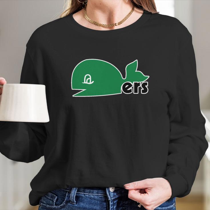 Hartford Whalers Pucky The Whale Long Sleeve T-Shirt Gifts for Her