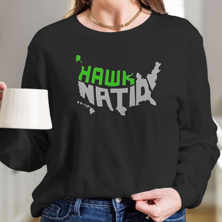 Hawk Nation Long Sleeve T-Shirt Gifts for Her