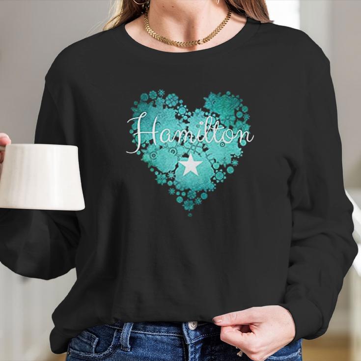 I Heart Hamilton Long Sleeve T-Shirt Gifts for Her