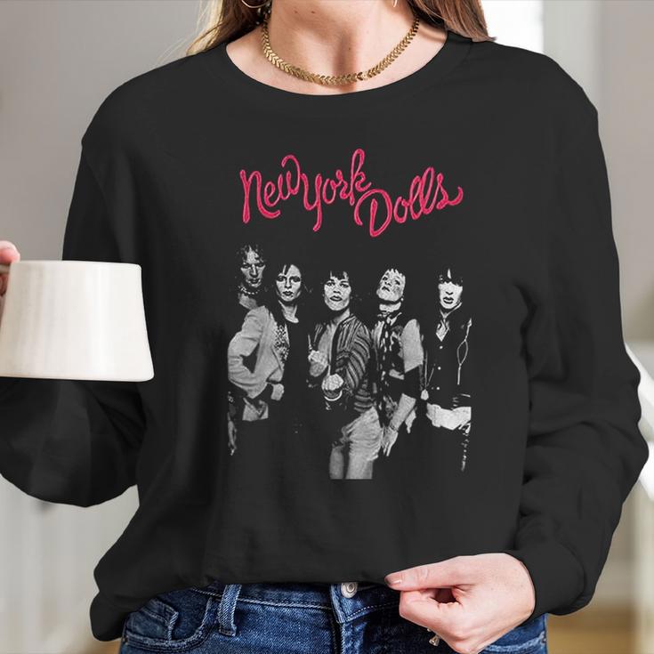 Hi Fidelity New York Dolls Trash Photo Slim Fit Long Sleeve T-Shirt Gifts for Her