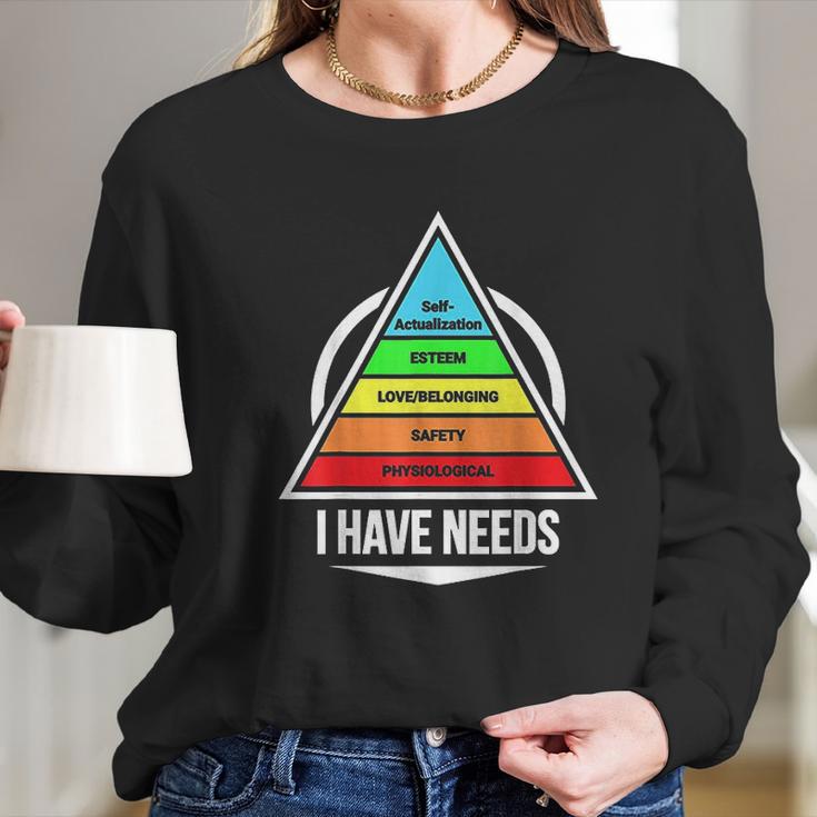 Hierarchy Of Needs Psych Long Sleeve T-Shirt Gifts for Her