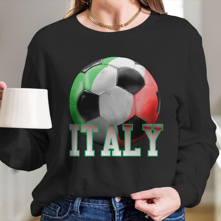 Italy Soccer Logo Long Sleeve T-Shirt Gifts for Her