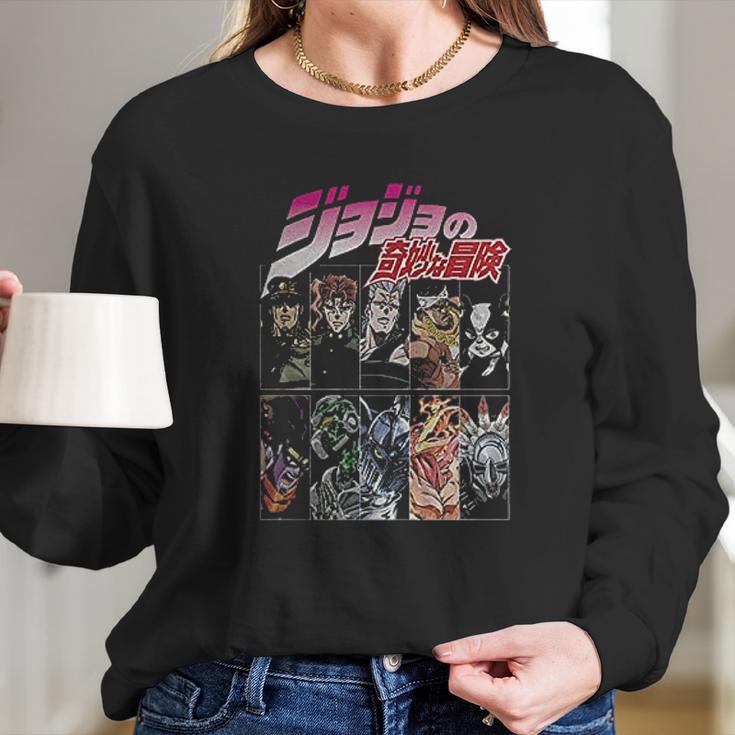 Jojos Bizarre Adventure Stardust Crusaders Joestar Group Long Sleeve T-Shirt Gifts for Her