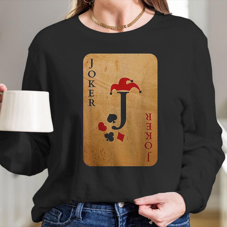 Joker Card Long Sleeve T-Shirt Gifts for Her