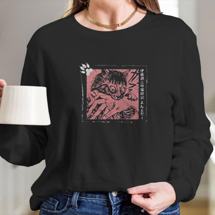 Junji Ito Cat Diary Long Sleeve T-Shirt Gifts for Her