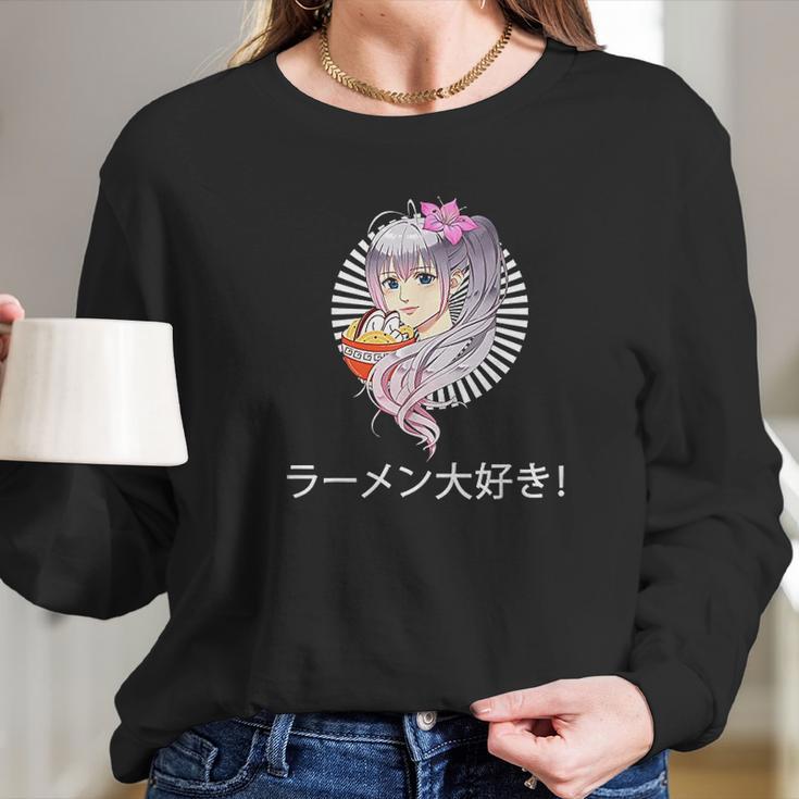 Just A Girl Who Loves Anime Japanese Girl Long Sleeve T-Shirt Gifts for Her