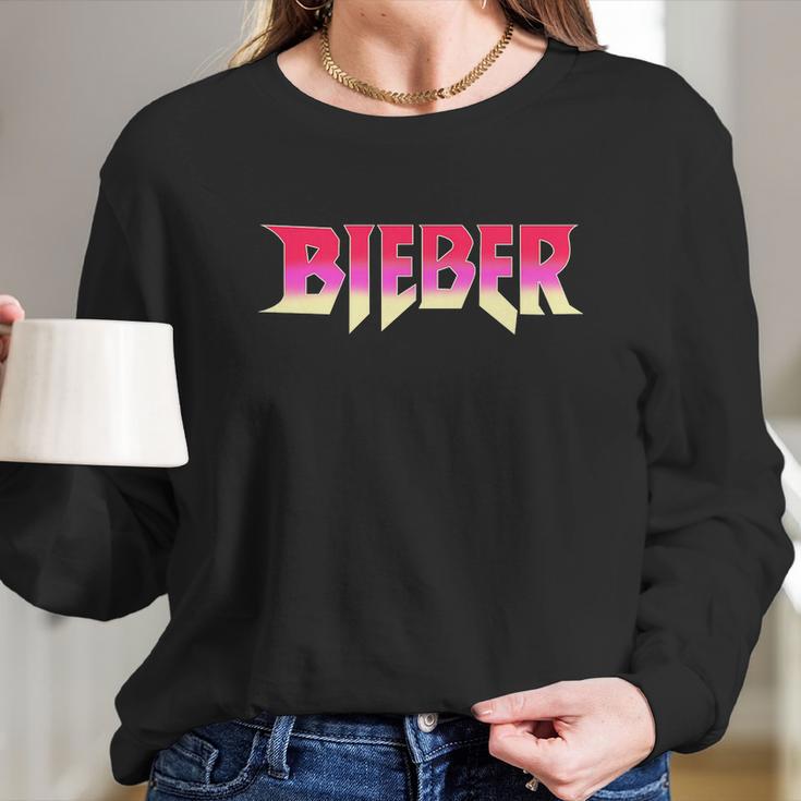 Justin World Tour Belieber Jb Lover Long Sleeve T-Shirt Gifts for Her