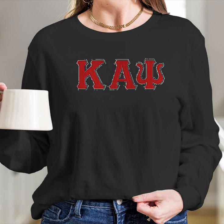 Kappa Alpha Psi Twill Letter Long Sleeve T-Shirt Gifts for Her