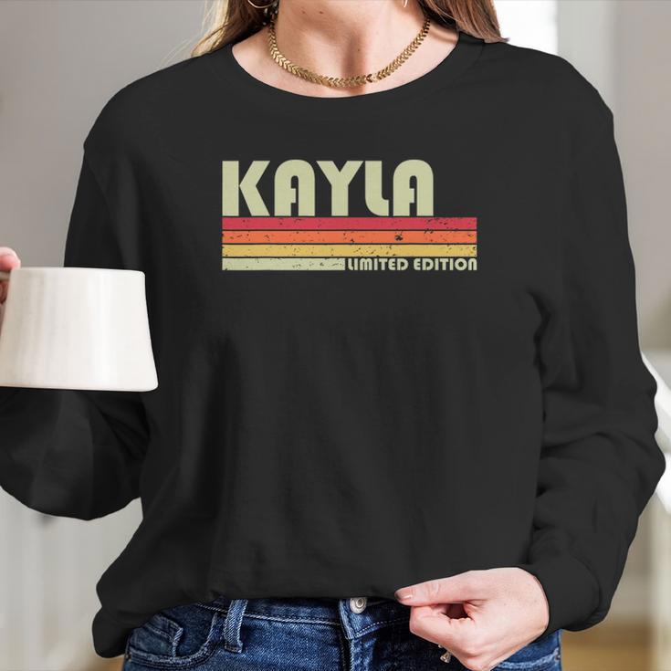 Kayla Gift Name Personalized Retro Vintage 80S 90S Birthday Long Sleeve T-Shirt Gifts for Her