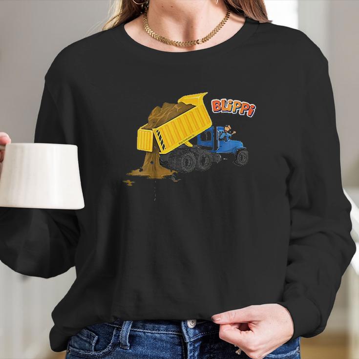 Kids Blippi Dump Truck Long Sleeve T-Shirt Gifts for Her