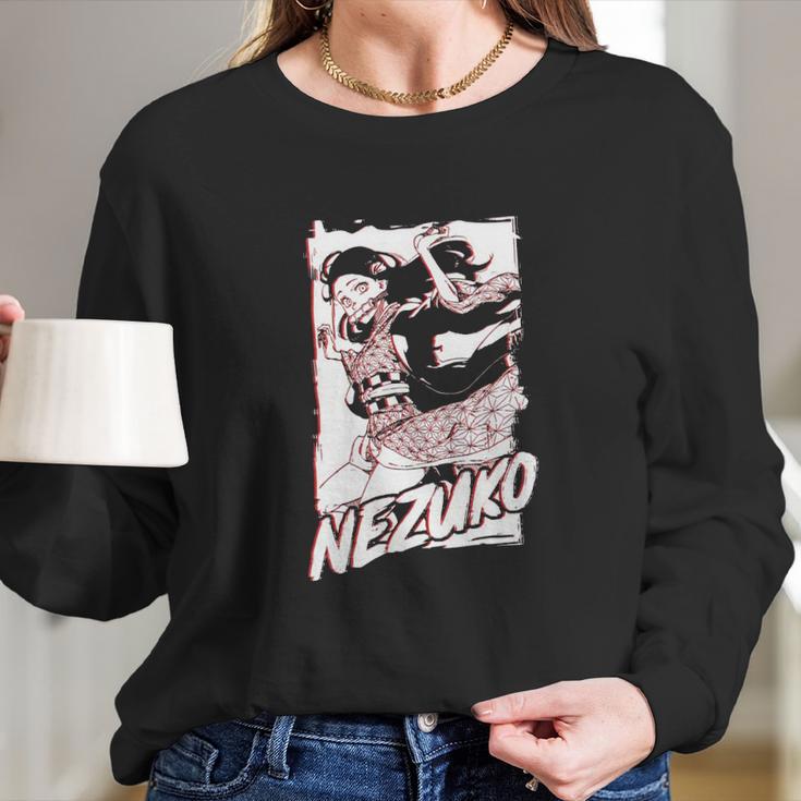 Kimetsu No Yaiba Demon Slayer Nezuko Long Sleeve T-Shirt Gifts for Her