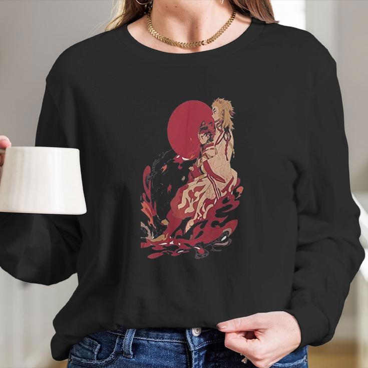 Kimetsu No Yaiba Demon Slayer Sun Long Sleeve T-Shirt Gifts for Her