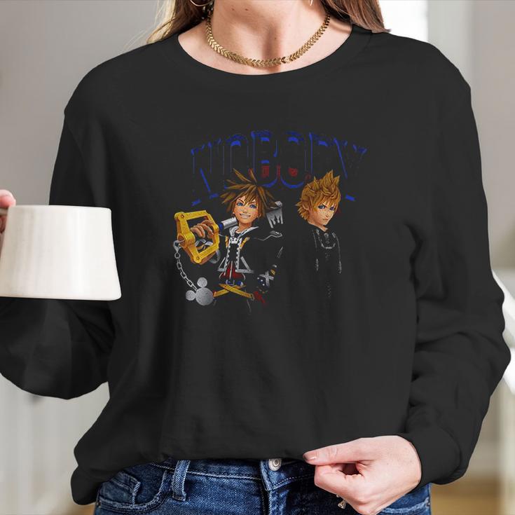 Kingdom Hearts Sora Roxas Nobody Long Sleeve T-Shirt Gifts for Her