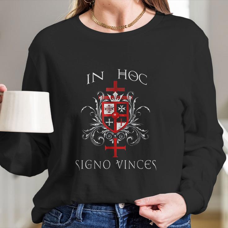 Knights Templar In Hoc Signo Vinces Long Sleeve T-Shirt Gifts for Her