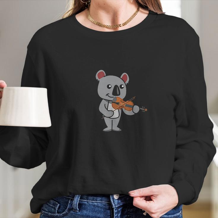 Koalafied Voilinist Long Sleeve T-Shirt Gifts for Her