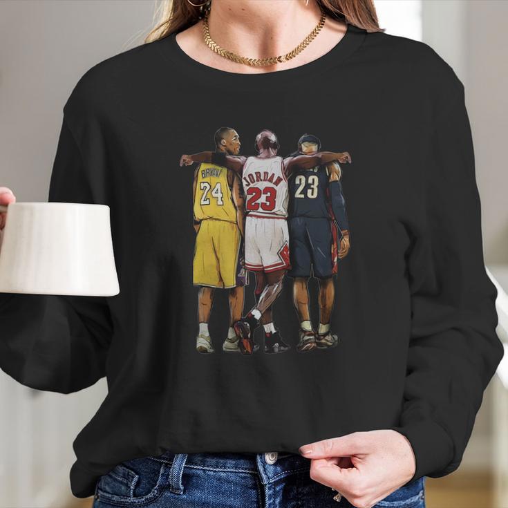 Kobe Bryant X Michael Jordan X Lebron James T-Shirt Long Sleeve T-Shirt Gifts for Her