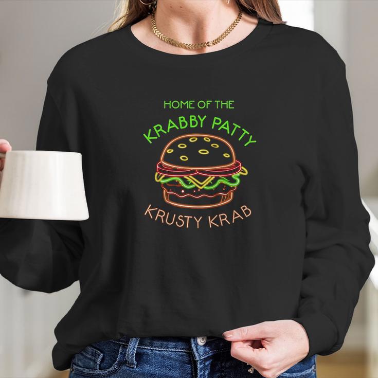 Krabby Patty Neon Comedy Classic Long Sleeve T-Shirt Gifts for Her