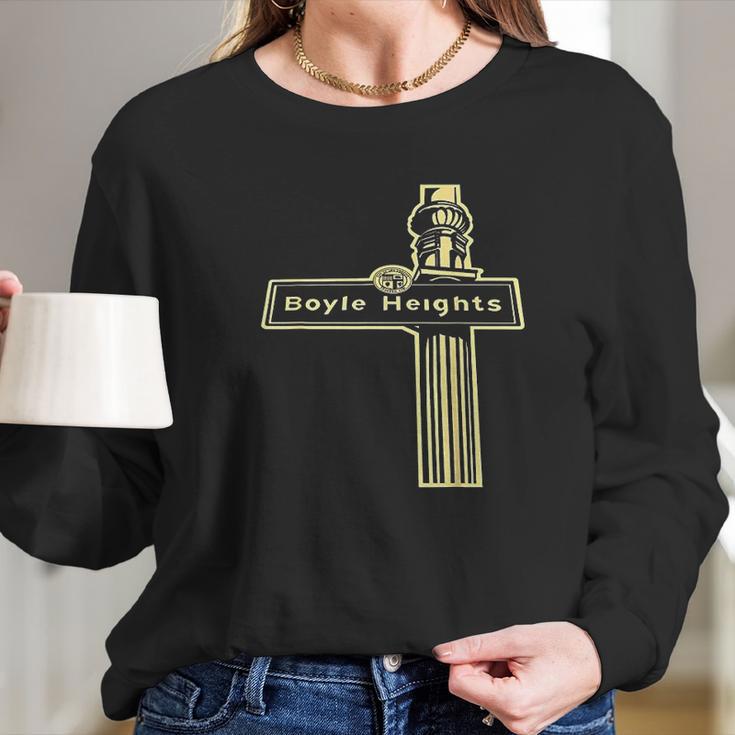 Lamp Post Boyle Heights Street Sign Street Long Sleeve T-Shirt Gifts for Her