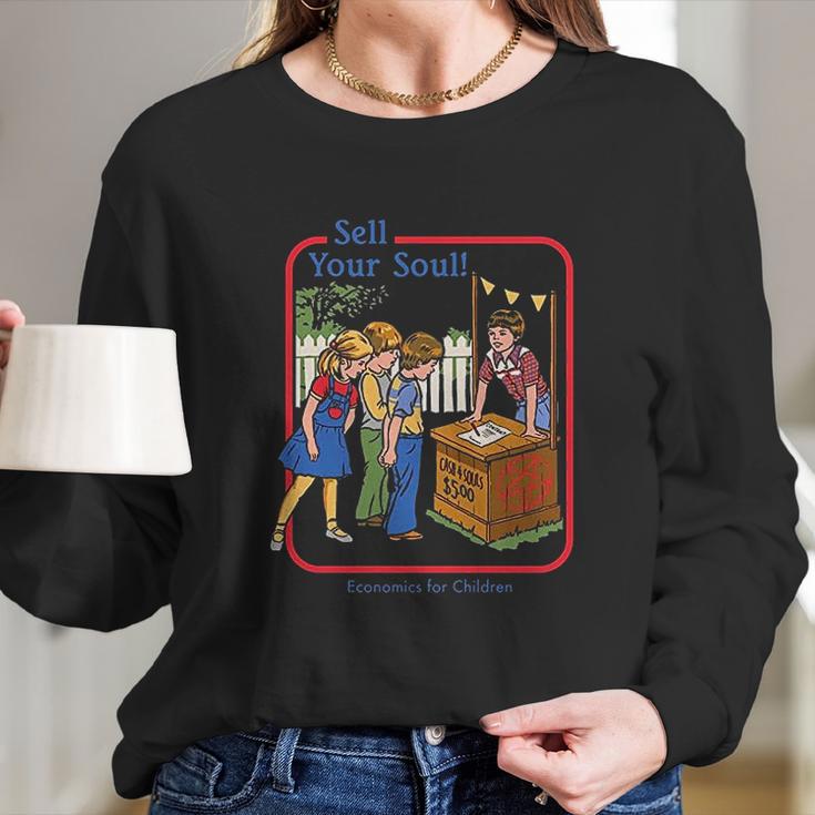 Lazy Tribe Sell Your Soul Fashionable For Teenagers Long Sleeve T-Shirt Gifts for Her